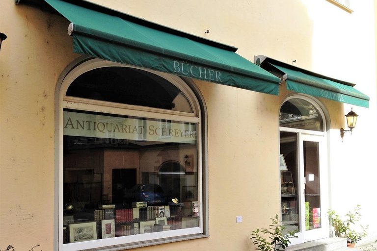 Schaufenster des Antiquariat Schreyer 