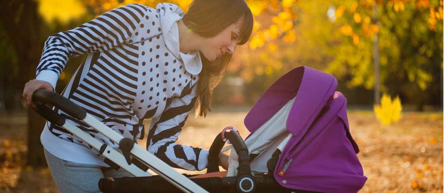 In der Stadt mit kleinen Kindern